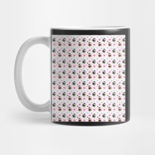 Cute Cow Pattern Pink and Blue Hearts / I love Cows Mug